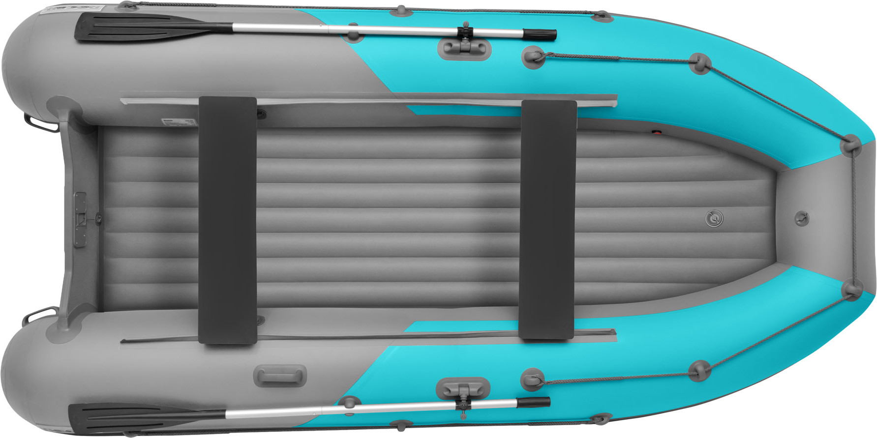 Надувная лодка Roger Boat Trofey 3500 (без киля, бирюзовый/серый комби) — фото 2