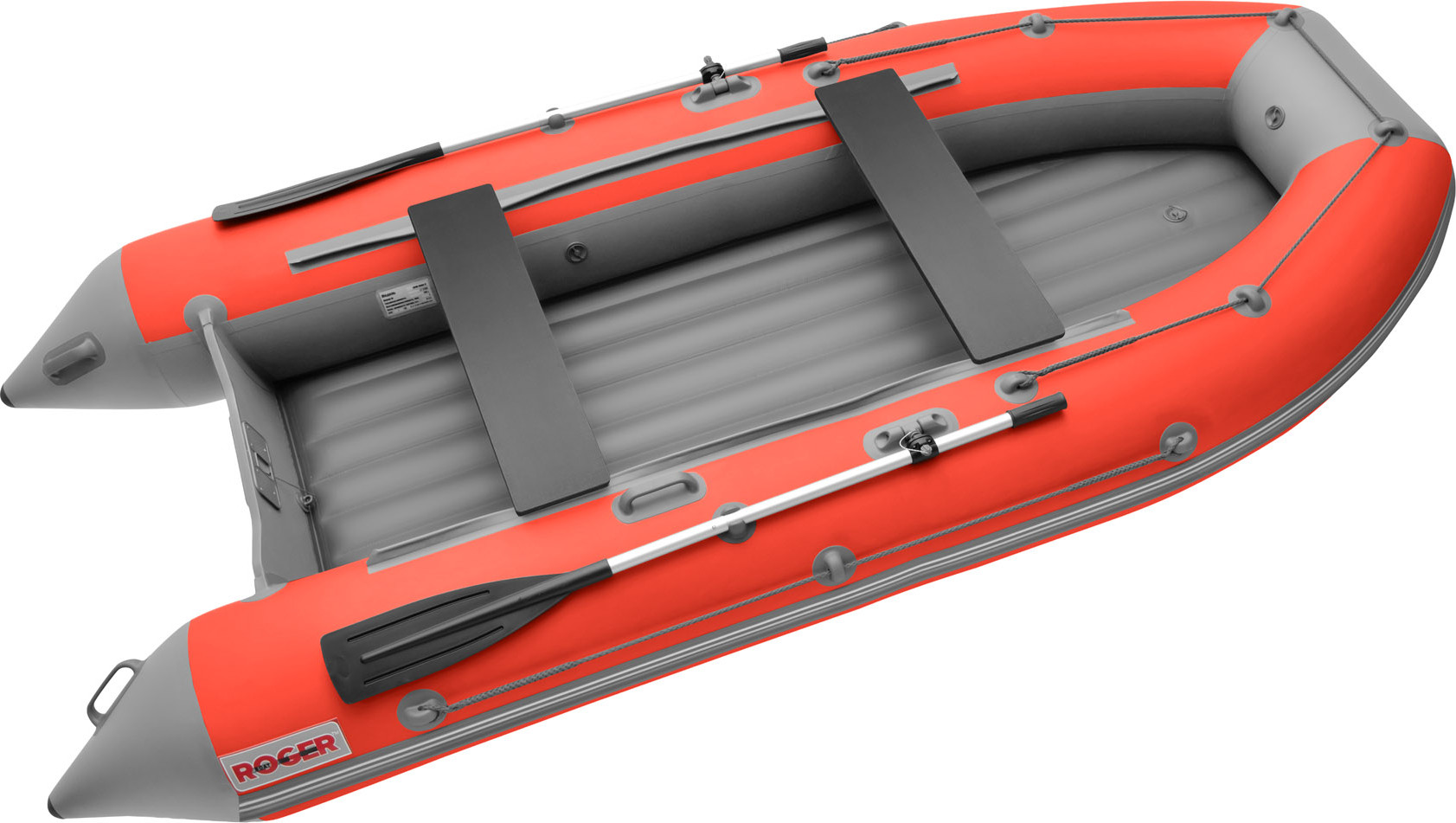 Надувная лодка Roger Boat Zefir 3100 LT (малокилевой, красный/серый комби)