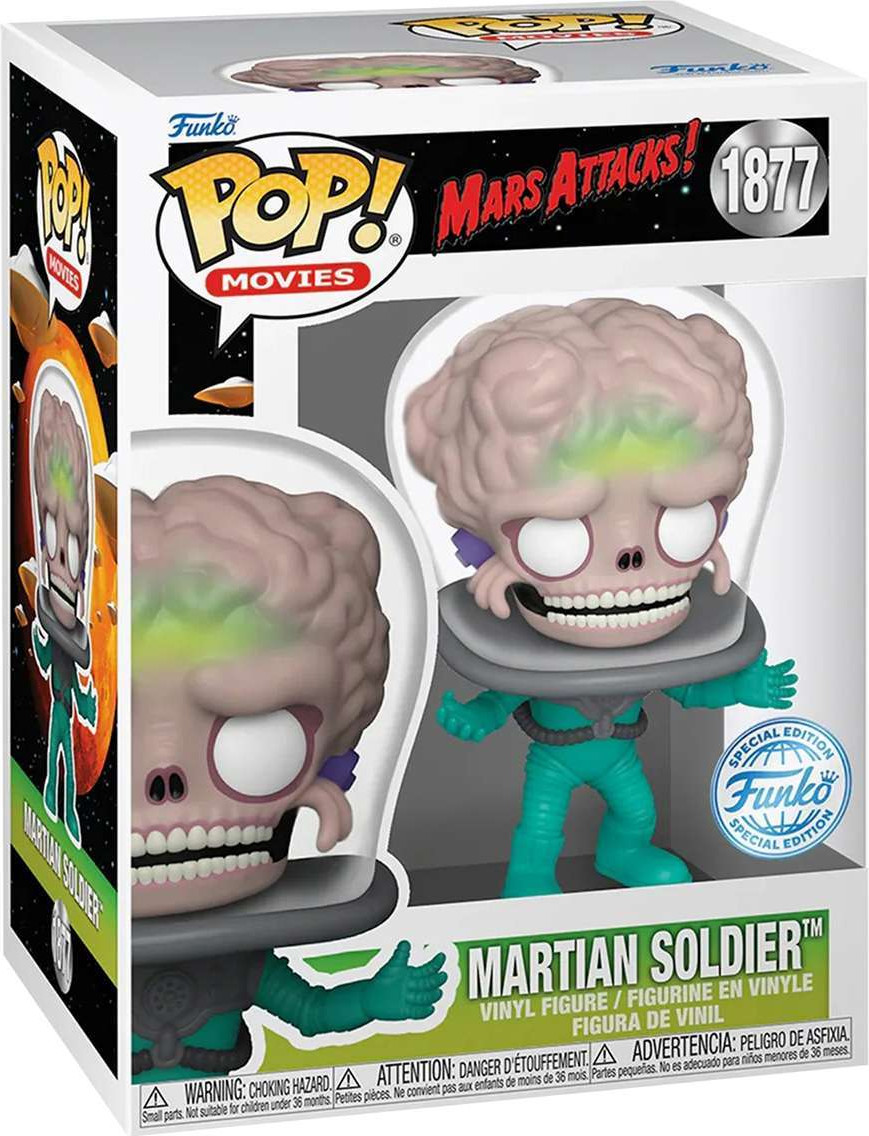 Фигурка коллекционная Funko POP! Mars Attacks. Martian Soldier GW w/Chase SS / Fun84462 — фото 2