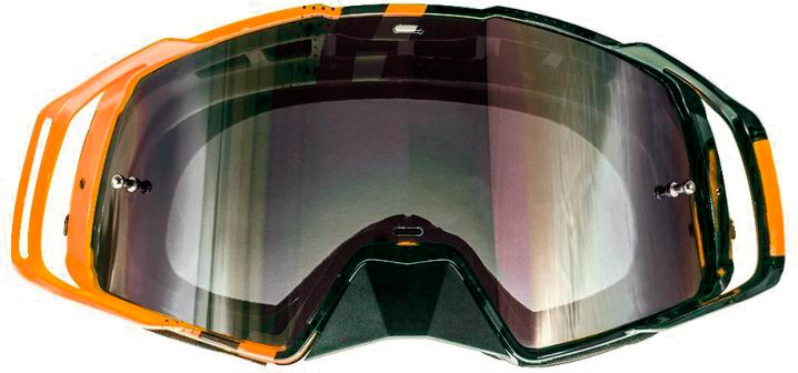 Мотоочки MT Helmets MX Stripes (черный/оранжевый) — фото 2