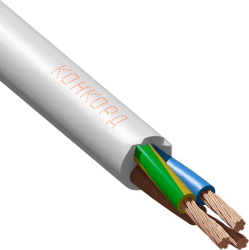 Провод силовой Конкорд ПВС 2х4+1x4 (20м)