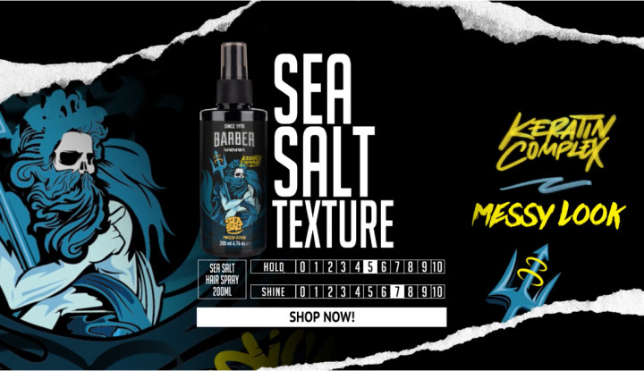 Спрей для укладки волос Marmara Barber Poseidon Sea Salt Spray (200мл) — фото 2