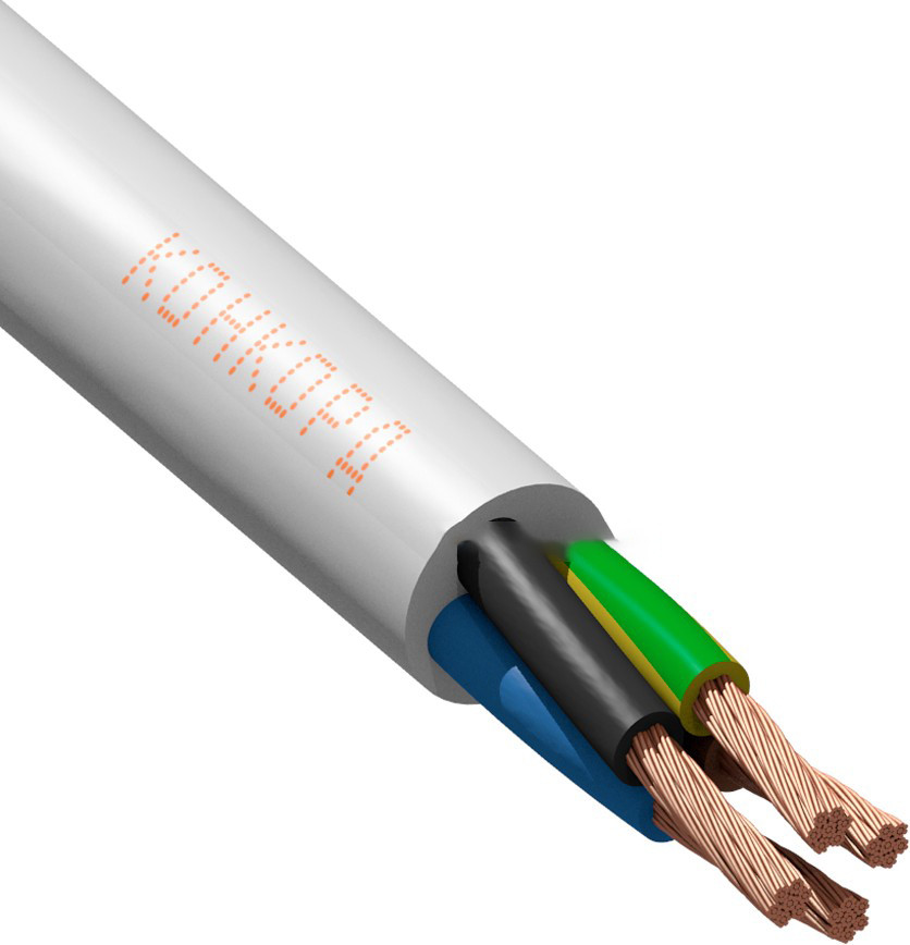Провод силовой Конкорд ПВС 3х4+1x4 (20м)