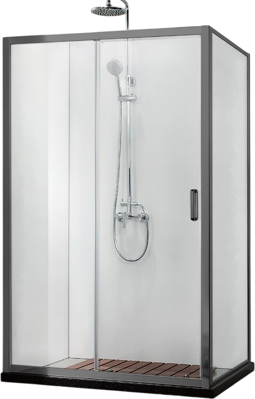 Душевой уголок Adema Direct 120x90 (графит браш/прозрачное стекло)