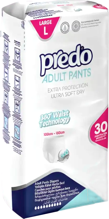 Подгузники-трусы для взрослых Predo L 100-150см / ADP-134 (30шт)