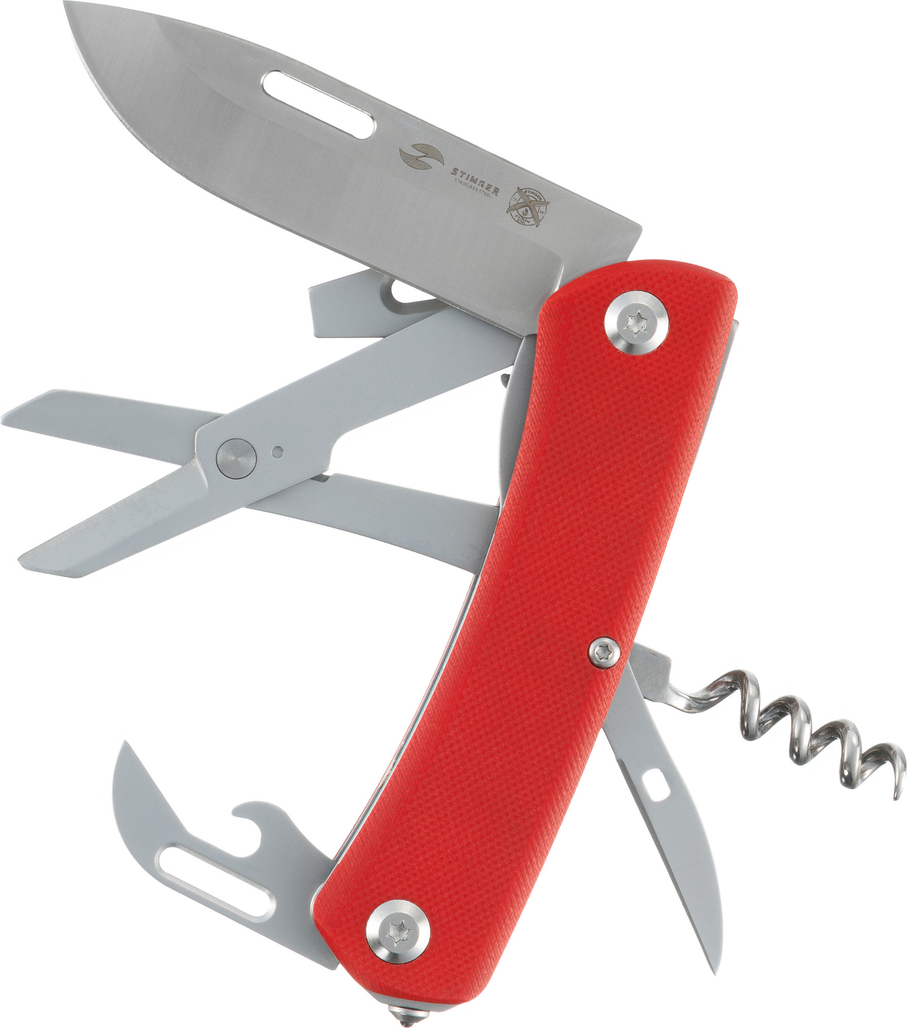 Нож складной STINGER FK-6G10-RED