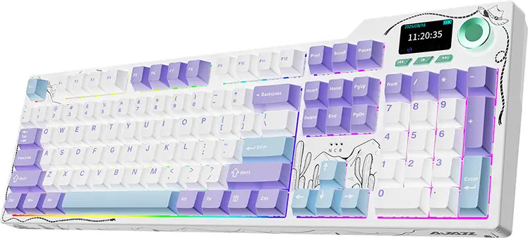 Клавиатура Ajazz AK35I V4 Avocado Switch (фиолетовый/белый/синий) — фото 5