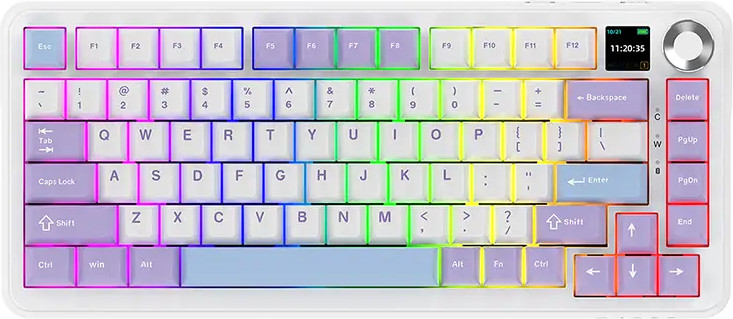 Клавиатура Ajazz AK820 MAX PLUS Murad Switch (фиолетовый/белый/синий)