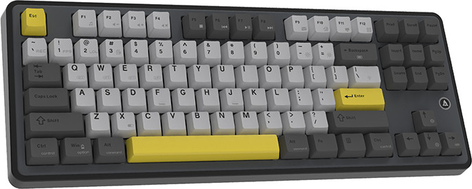 Клавиатура Ajazz AK870 Gift Switch (черный/серый/желтый) — фото 3