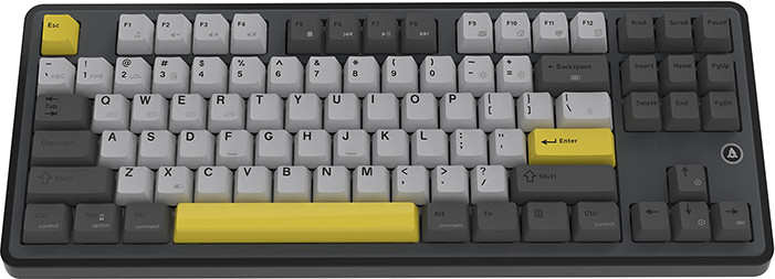 Клавиатура Ajazz AK870 Gift Switch (черный/серый/желтый) — фото 2