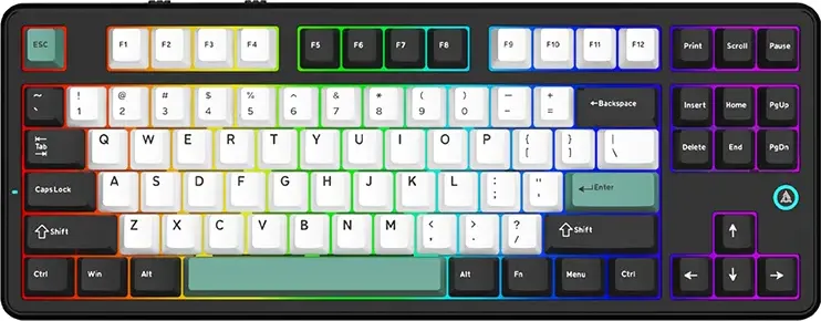 Клавиатура Ajazz MK87 Day Dream Switch (черный/белый/синий)