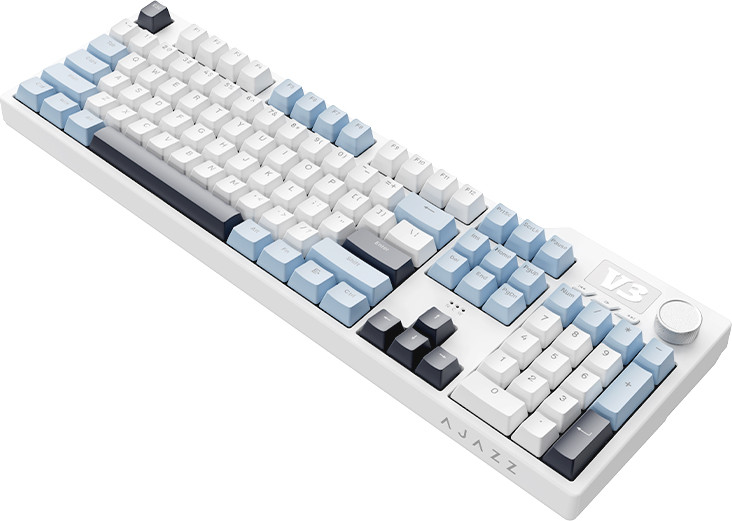 Клавиатура Ajazz AK35I V3 Sea Salt Switch (синий/белый/черный) — фото 3