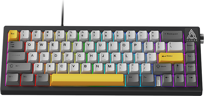 Клавиатура Ajazz AK650 Moon Yellow Switch (серый/белый/желтый) — фото 2