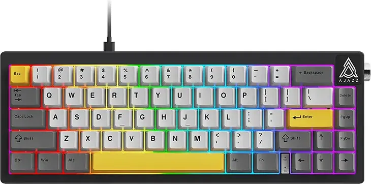 Клавиатура Ajazz AK650 Moon Yellow Switch (серый/белый/желтый)