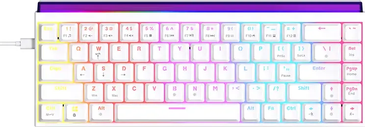 Клавиатура Ajazz NK68 Red Switch (белый)