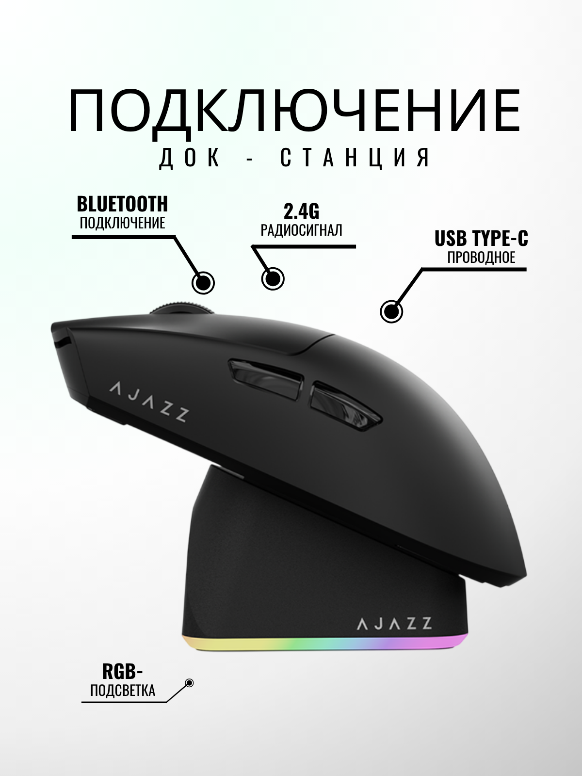 Мышь Ajazz AJ139P V3 MC (черный) — фото 3