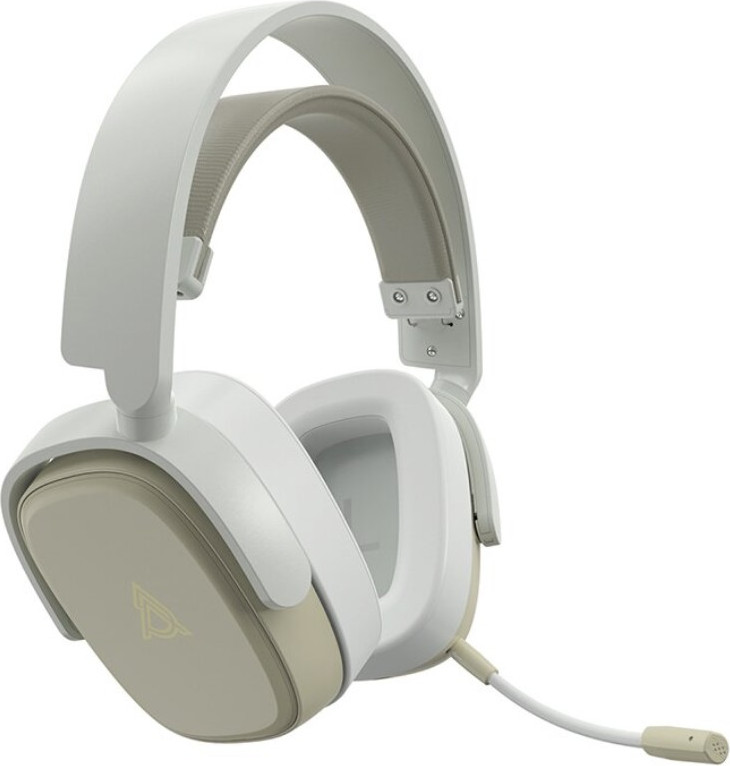 Беспроводные наушники Ajazz AHM09 MAX (серо-белые) — фото 3