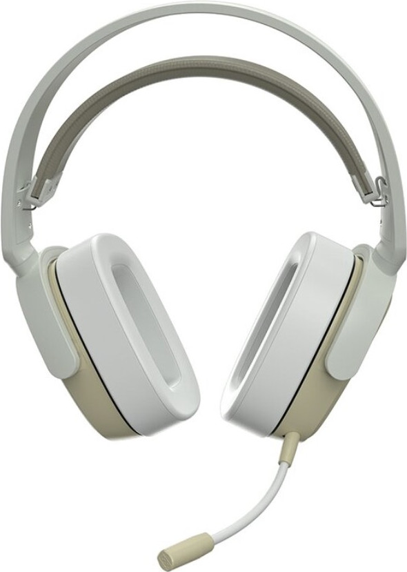Беспроводные наушники Ajazz AHM09 MAX (серо-белые) — фото 4