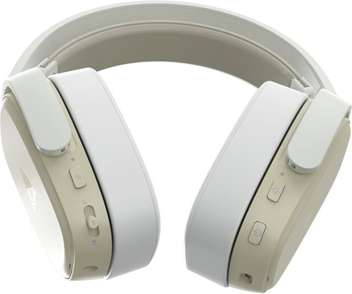 Беспроводные наушники Ajazz AHM09 MAX (серо-белые) — фото 6