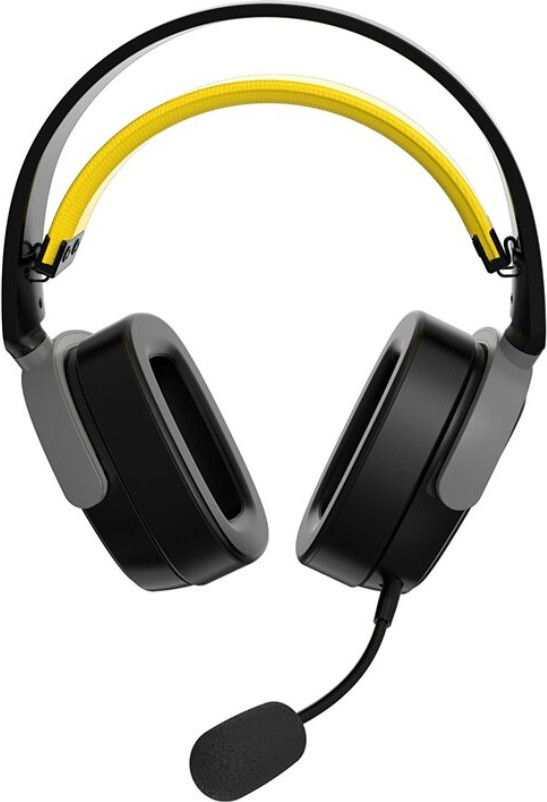 Беспроводные наушники Ajazz AHM09 MAX (черный/серый/желтый) — фото 4