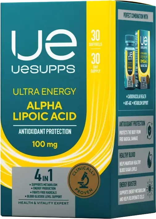 Жирные кислоты UESUPPS Ультра Энерджи Альфа-липоевая кислота (30 капсул)