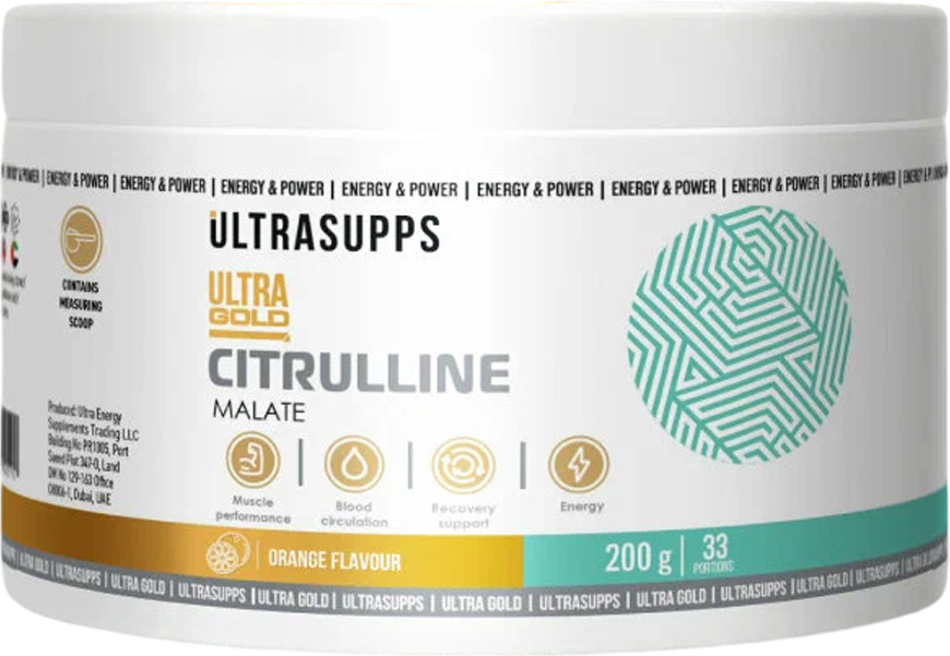 L-цитруллин Ultrasupps Ультра Голд (200г, апельсин)