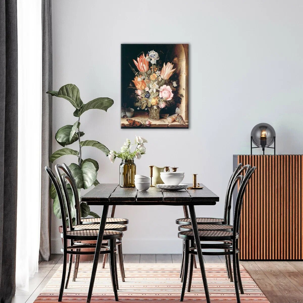Картина Citydecor Натюрморт с цветами в вазе. Кристоффель ван ден Берге / 19.19 (40x50) — фото 2