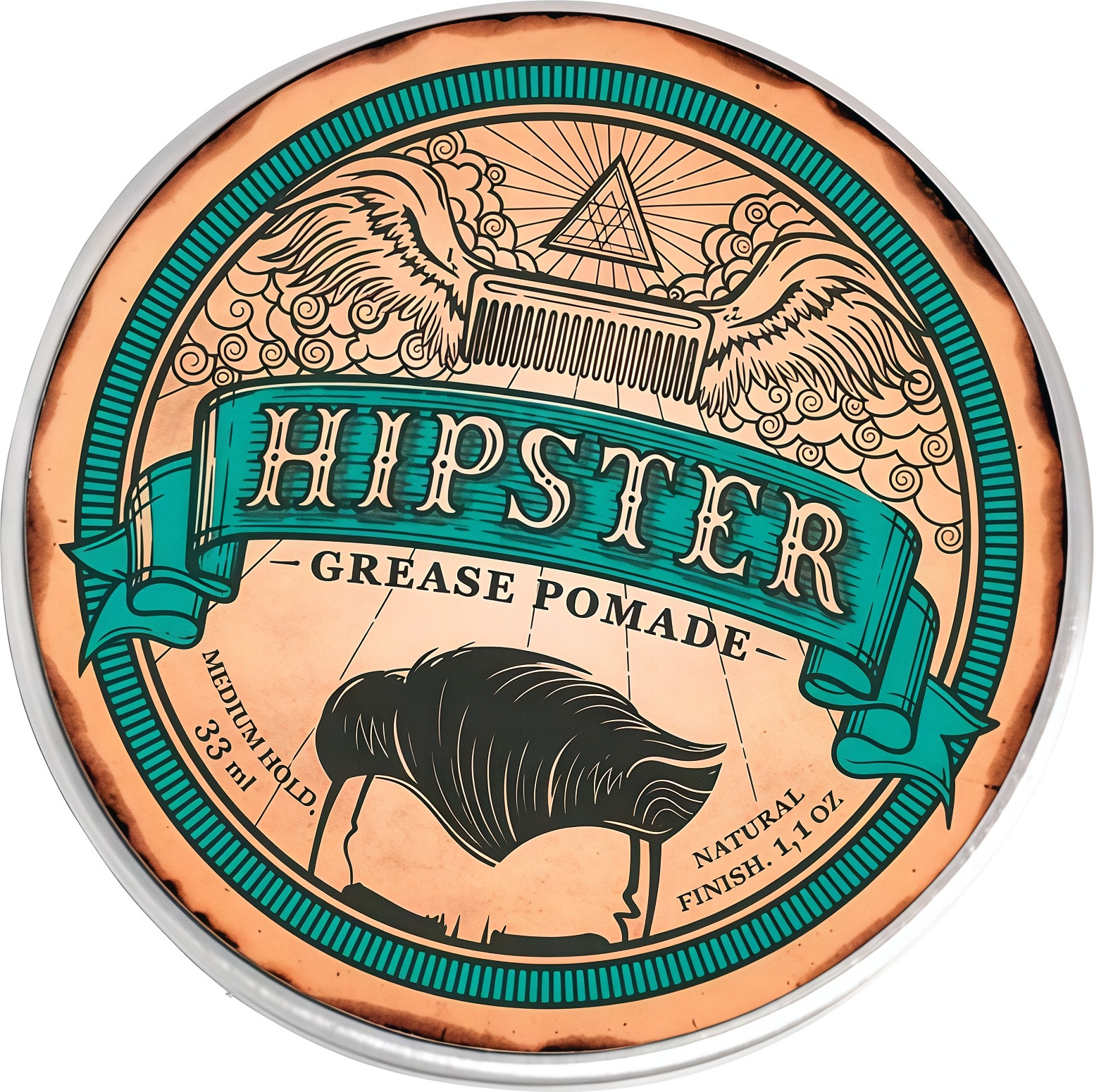 Помада для укладки волос Hipster Grease Pomade Бриолин со средней фиксацией (33мл)