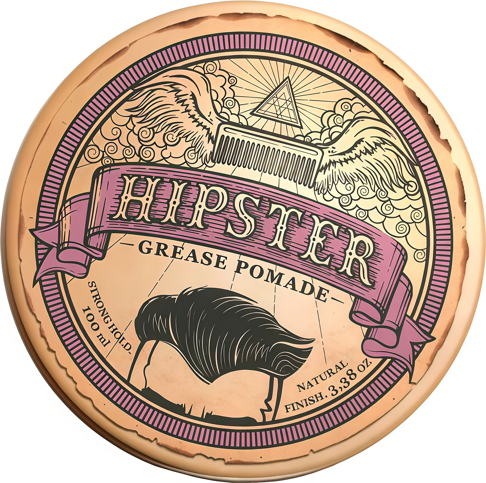 Помада для укладки волос Hipster Grease Pomade Бриолин с сильной фиксацией (100мл)