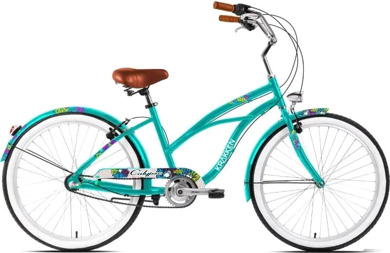 Велосипед Krakken Calypso W 26 2024 (19, бирюзовый, разобранный, в коробке)