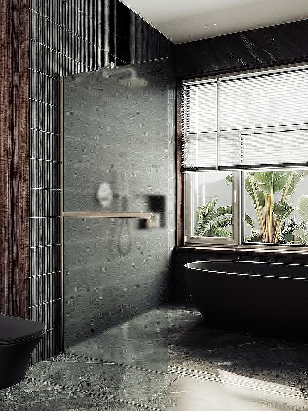 Душевая стенка MaybahGlass 89x195 / MGD-737-5ш (сатин стекло/хром матовый) — фото 2