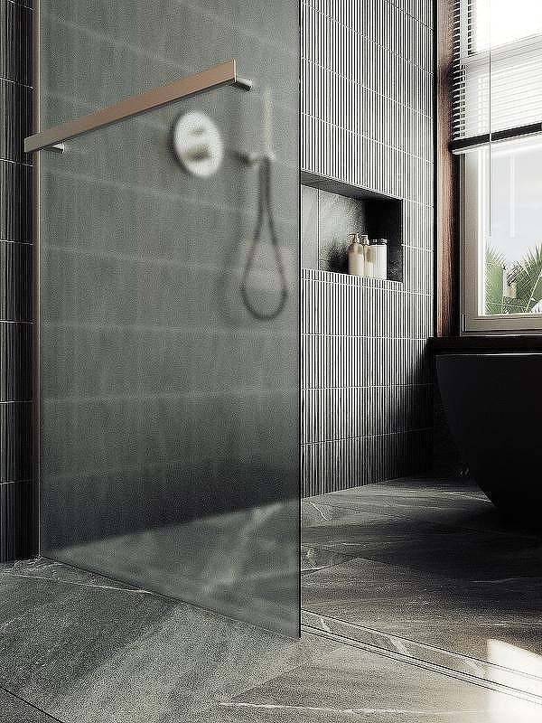 Душевая стенка MaybahGlass 89x195 / MGD-737-5ш (сатин стекло/хром матовый) — фото 6