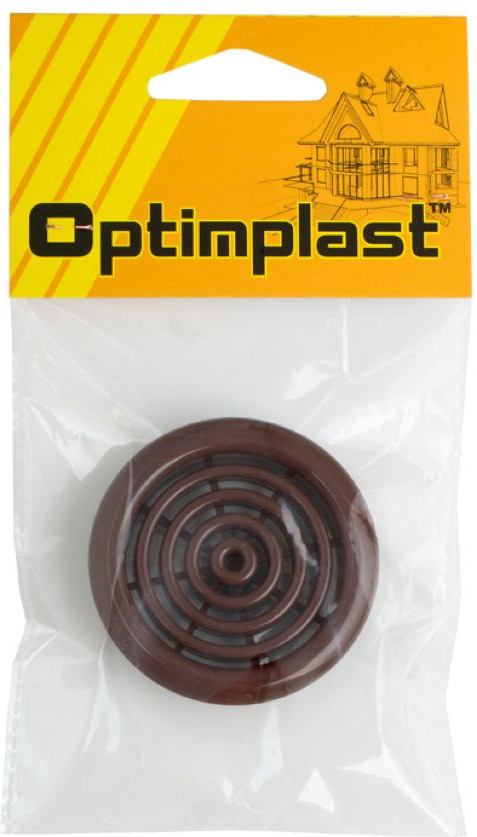 Решетка вентиляционная Optimplast 48мм (орех)