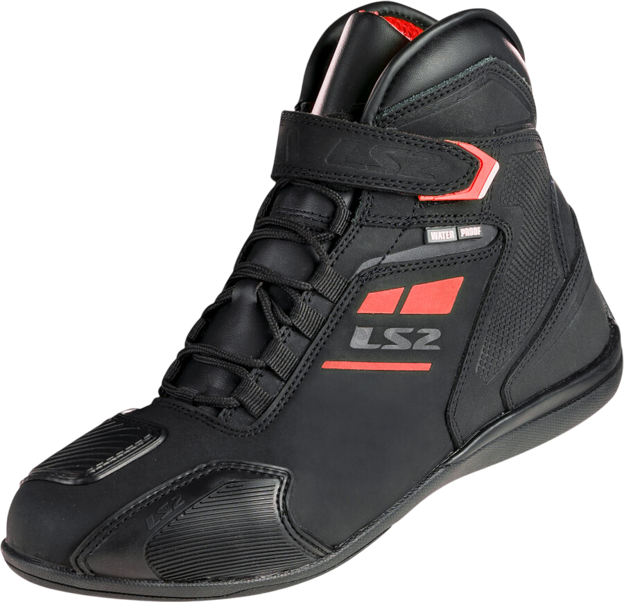 Мотокроссовки LS2 Garra Man Waterproof (р.42, черный/красный)