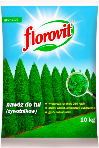 Удобрение Florovit Для туй гранулированное (10кг, мешок)