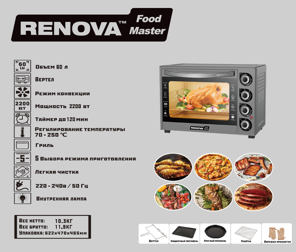 Ростер Renova MO-60GFRLTS1 — фото 3