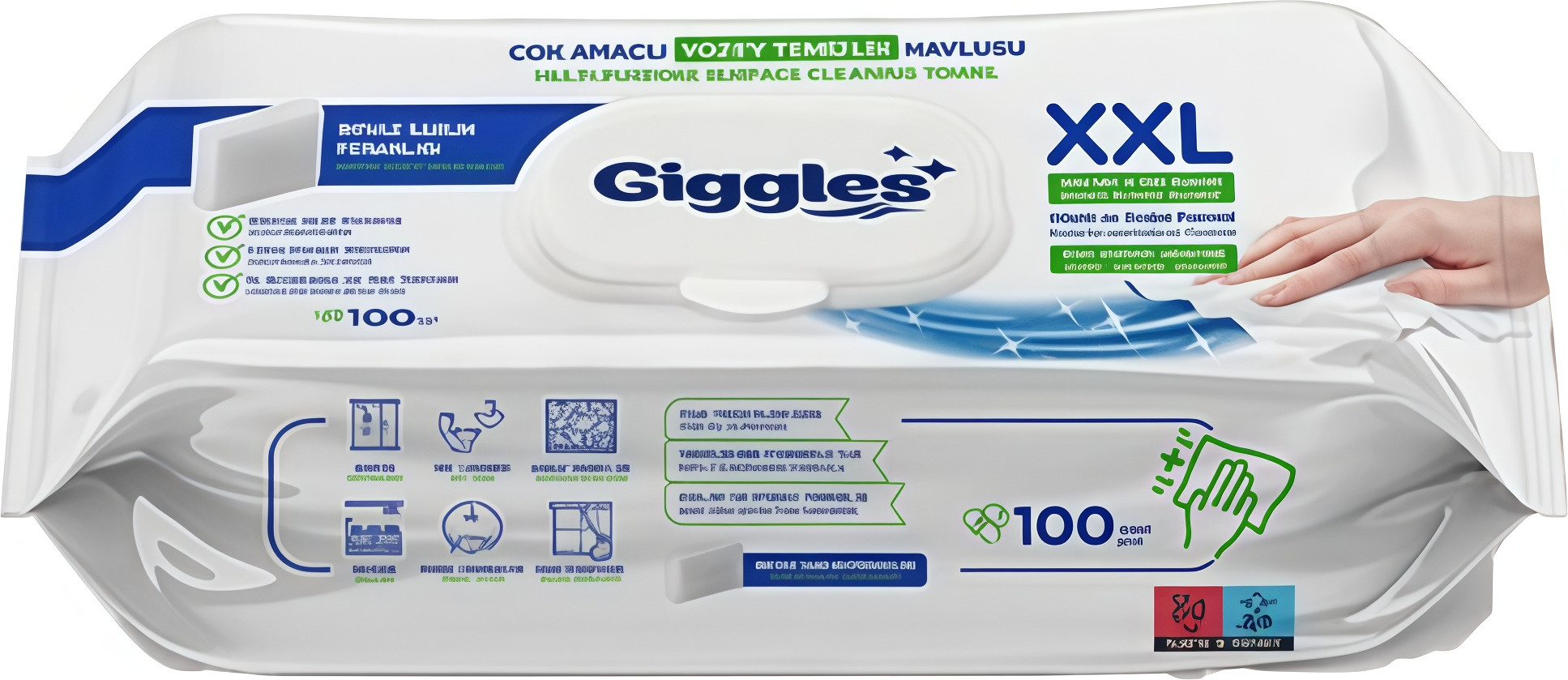 Влажные салфетки для дома Giggles White Soap (100шт)