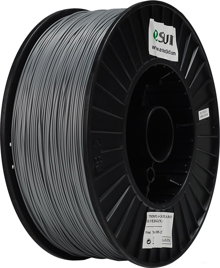 Пластик для 3D-печати eSUN PLA+ / PLA+175S3B1 (1.75мм, 3кг, серебристый)