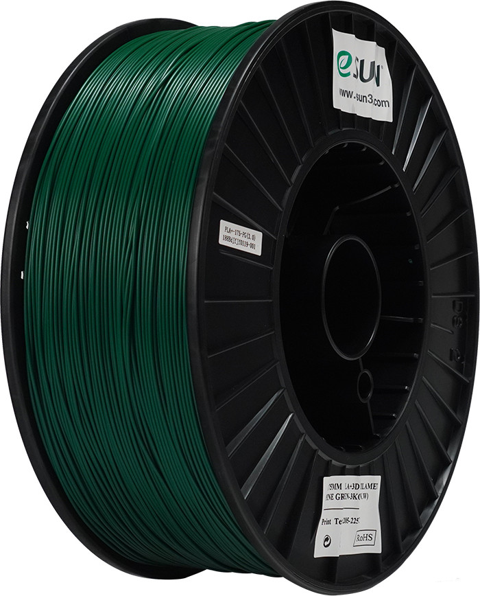 Пластик для 3D-печати eSUN PLA+ / PLA+175O-PG3B1 (1.75мм, 3кг, сосново-зеленый)