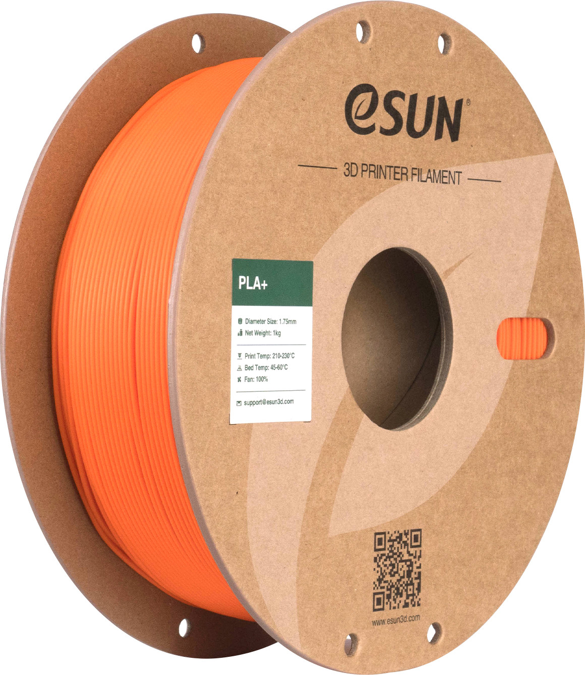 Пластик для 3D-печати eSUN PLA+ / PLA+175O5B1 (1.75мм, 5кг, оранжевый)