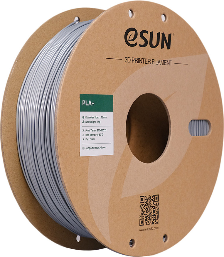 Пластик для 3D-печати eSUN PLA+ / PLA+175S5B1 (1.75мм, 5кг, серебристый)