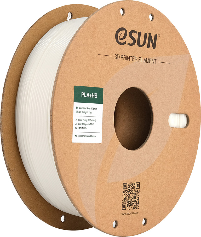 Пластик для 3D-печати eSUN PLA+HS / PLA+HS175W3B1 (1.75мм, 3кг, белый)