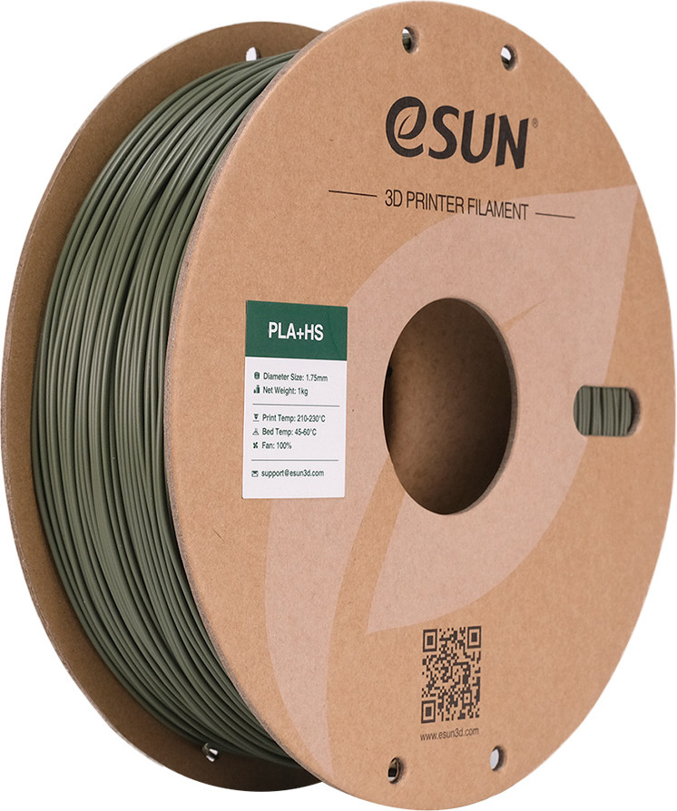 Пластик для 3D-печати eSUN PLA+HS / PLA+HS175O-OG3B1 (1.75мм, 3кг, оливково-зеленый)
