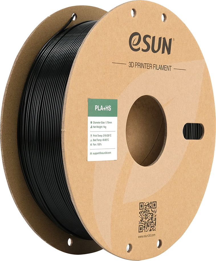 Пластик для 3D-печати eSUN PLA+HS / PLA+HS175B3B1 (1.75мм, 3кг, черный)