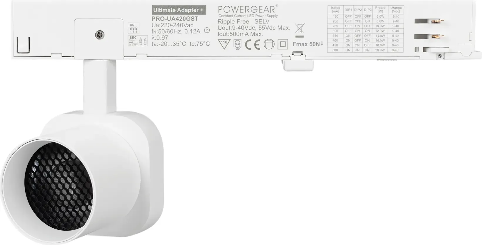 Трековый светильник Arlight LGD-DIAFILM-4TR-R60-10W Warm3000 WH 20 deg / 061452 — фото 3