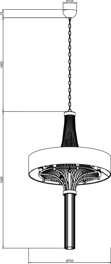 Люстра Lucia Tucci Cosmopolitan / 2970.8 (Black) — фото 3