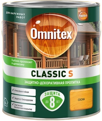Пропитка для дерева Omnitex Classic S Сосна (2.5л)