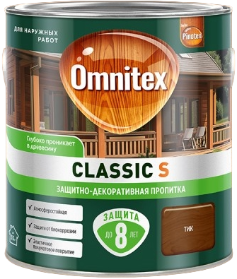 Пропитка для дерева Omnitex Classic S Тик (2.5л)