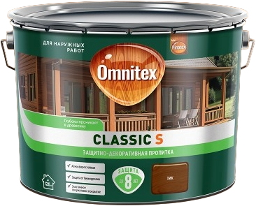 Пропитка для дерева Omnitex Classic S Тик (9л)