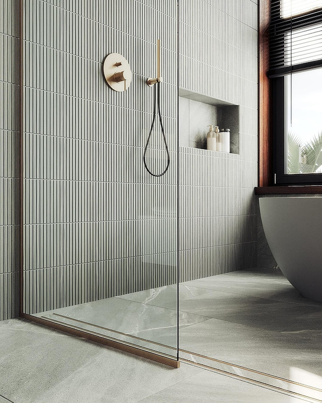 Душевая стенка MaybahGlass 109x195 / MGD-677-2у (прозрачное стекло/бронза) — фото 5